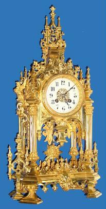 C.1895, French, Japy, Gilt Bronze Cathedral in very good original condition. — Antique Clocks Price Guide