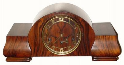 C.1930, German, 8-Rod, Whittington Tambour clock in art deco style, — Antique Clocks Price Guide