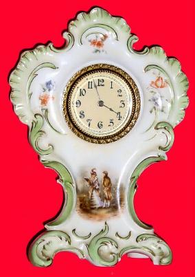 C.1900, German, porcelain boudoir timepiece. — Antique Clocks Price Guide