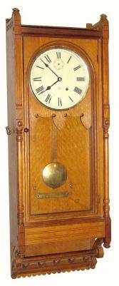 C.1884, Seth Thomas Clock Co., "Queen Anne", 8-day wall timepiece, as-found. — Antique Clocks Price Guide