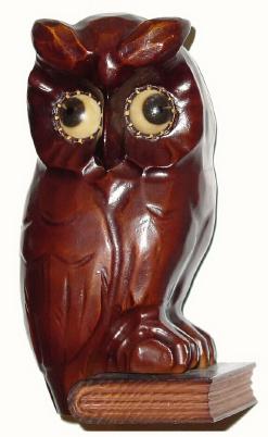 C.1955, German, Oswald Uhrenfabrik, WISE OLD OWL clock, — Antique Clocks Price Guide