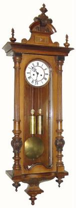 C.1880, German, Gustav Becker, 2-Weight "Vienna regulator", in generally good condition. — Antique Clocks Price Guide