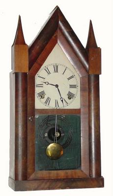 Mixed lot: C.1870, Ansonia steeple case, now with unknown C.1930 8-day kitchen clock — Antique Clocks Price Guide