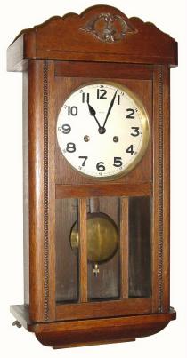 C.1925, Germany, Frederick Mauthe, 8-day oak cased wall clock in very good original condition. — Antique Clocks Price Guide