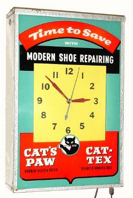 C.1950, "Tel-A-Sign", Inc, Chicago, Illinois, an American "union made" 110v advertising clock, — Antique Clocks Price Guide