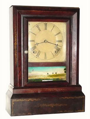 C.1850, Forestville Mfg. Co., J. C. Brown, Bristol, CT, 8-day cottage clock in rosewood veneered case. — Antique Clocks Price Guide