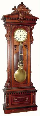 C.1900, Gilbert, "Regulator No. 8, Standing", in walnut and in excellent restored condition. — Antique Clocks Price Guide