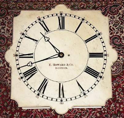 C.1923, E. Howard and Co., Boston, "Marble Dial No. 20", 8-day, 1-weight timepiece with 24 inch dial, — Antique Clocks Price Guide