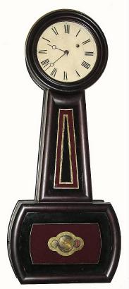 C.1880, E. Howard and Co., Boston, "No. 5 Banjo" in very good original condition. — Antique Clocks Price Guide