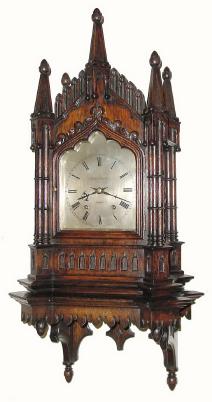 C.1890, German, for the English market, Fumed Gothic Oak bracket clock, complete. — Antique Clocks Price Guide