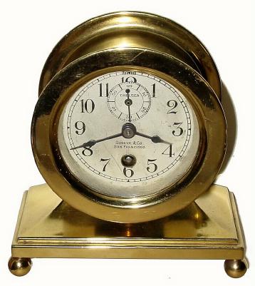 C.1908, Chelsea Clock Co., "COMMODORE", 8-day timepiece, serial No.40357 in generally good condition. — Antique Clocks Price Guide
