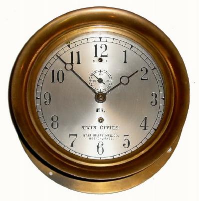 C.1890, Star Brass Mfg. Co. and E. Howard and Co., 8-day boiler room clock. — Antique Clocks Price Guide