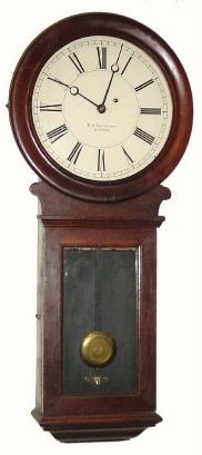 C.1896-7, signed H. N. Lockwood, Boston, weight driven office timepiece, serial No.725, — Antique Clocks Price Guide