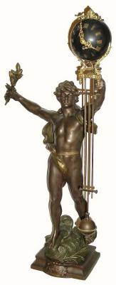 C.1890, French, Bronzed Spelter Swinging mystery timepiece, or swinger, in good original condition. — Antique Clocks Price Guide