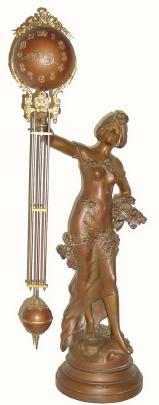 C.1905, Ansonia Clock Co., "ARCADIA" ball swing clock in excellent+ original condition. — Antique Clocks Price Guide