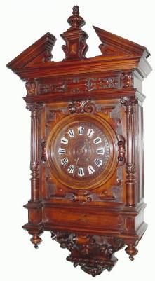 C.1890, French, Highly Carved Wall clock. — Antique Clocks Price Guide