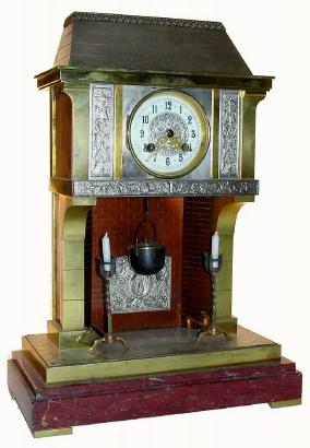 C.1895, French "Cooking Pot" Mantel Clock, from the French Industrial and novelty series. — Antique Clocks Price Guide