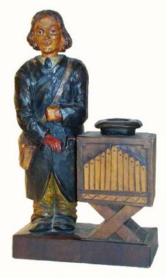 C.1930, German, Karl Griesbaum Co.,"Organ Grinder" whistler in excellent original condition. — Antique Clocks Price Guide