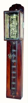 19th Century, Japan, Shitan Wood Pillar, Mini weight driven timepiece, Meiji Period, incomplete dial. — Antique Clocks Price Guide