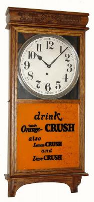 C.1920, E. Ingraham and Co., "Western Union" 8-day advertising store regulator. — Antique Clocks Price Guide