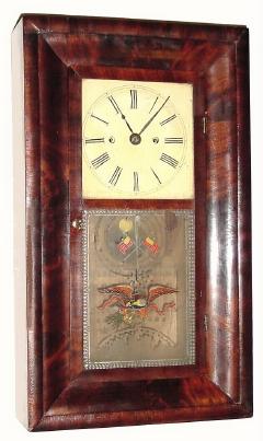 C.1850, Henry Terry, Plymouth, CT, 30-hour weight-driven miniature OG shelf clock. — Antique Clocks Price Guide