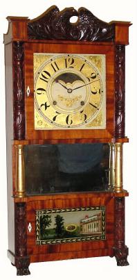 C.1832, Birge and Ives, Bristol, Conn., a carved 1/2 column triple deck in excellent original condition, — Antique Clocks Price Guide