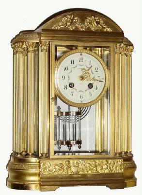 C.1905, Marti and Cie, for Tiffany and Co., 8-day time/strike crystal regulator. — Antique Clocks Price Guide