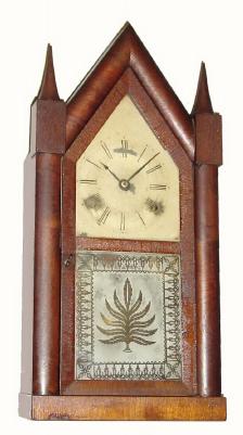 C.1850, Smith and Goodrich, Bristol, CT, 30-hour fusee "Sharp Gothic" or steeple clock. — Antique Clocks Price Guide