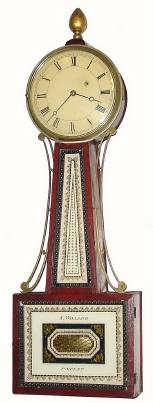 C.1840, Boston Area, 8-Day Weight Banjo, with restorations. — Antique Clocks Price Guide