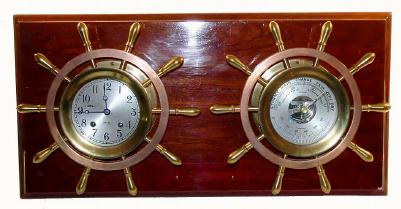 C.1959, Chelsea Clock Co., Boston, ship's bell clock and barometer set, — Antique Clocks Price Guide