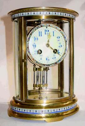 C.1900, French Oval Crystal Regulator — Antique Clocks Price Guide