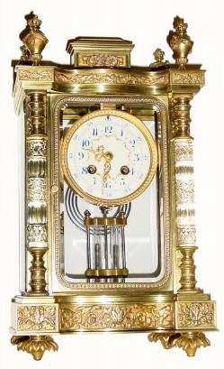 C.1900, French, Fancy Crystal Regulator, — Antique Clocks Price Guide