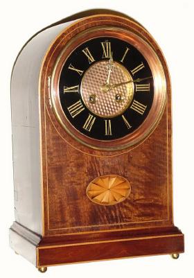 C.1900, French, V.R., Paris, mahogany mantel clock, 8-day time and strike, — Antique Clocks Price Guide