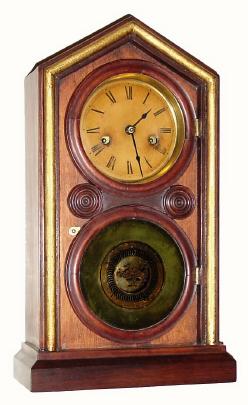 C.1874, E. Ingraham and Co., "Doric No. 2" 30-hour time and strike shelf clock, — Antique Clocks Price Guide