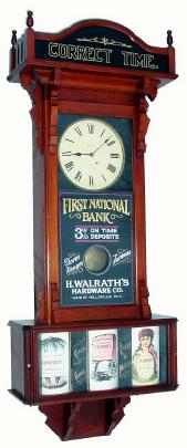 C.1888, Sidney Advertising Clock Co. Sidney, New York with restoration. — Antique Clocks Price Guide
