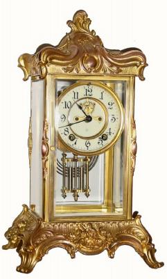 C.1914, Ansonia Clock Co., "Zenith" model crystal regulator in very good original condition. — Antique Clocks Price Guide