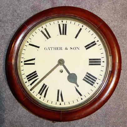 C.1900, English, Single Fusee Dial or pub clock in good original condition. — Antique Clocks Price Guide