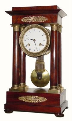 C.1825, French, Empire Mantel Clock in generally good condition, exceptions noted. — Antique Clocks Price Guide