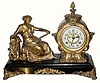 C.1900, New Haven, "CLOTHO", figural clock, as-found.