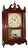 C.1928, Seth Thomas Clock Co., "Cambridge", 8-day time/strike pillar and scroll shelf clock.