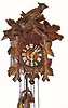C.1920, German, 30-hour time and quarter strike Cuckoo and Quail wall clock.