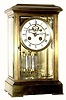 C.1900, French, 8-day time/strike crystal regulator, with open escapement on the dial.