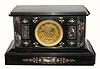 C.1890, French, Black slate and Onyx mantel clock in very good original condition.
