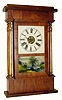 C.1843, L. and F. Andrews, Bristol, Conn., 30-hour time/strike (brass movement) shelf clock.
