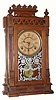 C.1885, William L. Gilbert Clock Co., "Dacca", 8-day time/strike shelf clock,