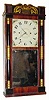 C.1838, Chauncey Boardman, Bristol, Conn., 30-hour time/strike/alarm wood movement half column and splat shelf clock.