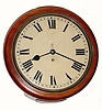 C.1900, English, Postal Fusee Dial clock in good condition, movement clean and running.