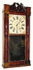 C.1830, John Conger, Bristol, Conn., 30-hour time/strike wood movement carved column and eagle splat shelf clock.