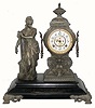 C.1894, Ansonia "MUSIC" figural clock in good, as-found condition.