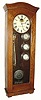 C.1918, Standard Electric Time Co., Springfield, Mass, master clock with 2 pilot clocks,